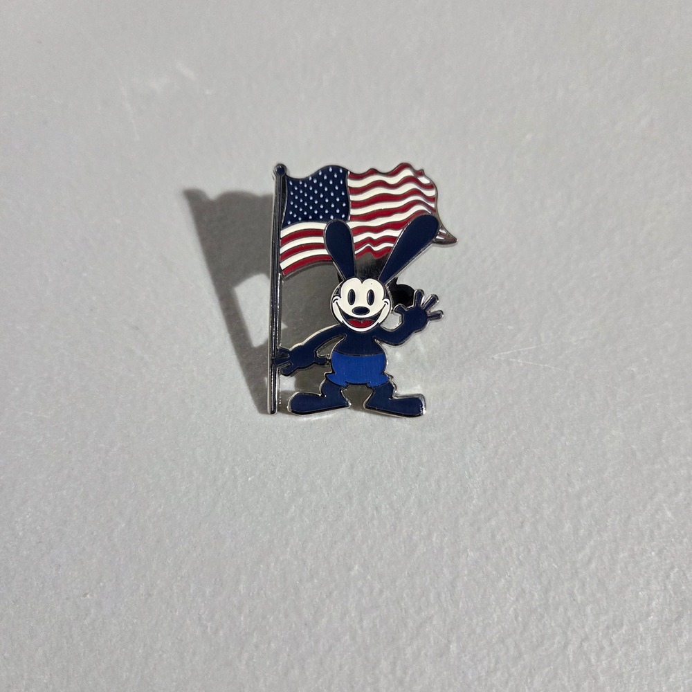 Disney Pin Oswald the Lucky Rabbit OS Blue Patriotic American Flag Enamel 2019